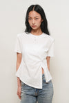 General Idea WOMAN Shoulder Padded Twist T-Shirt