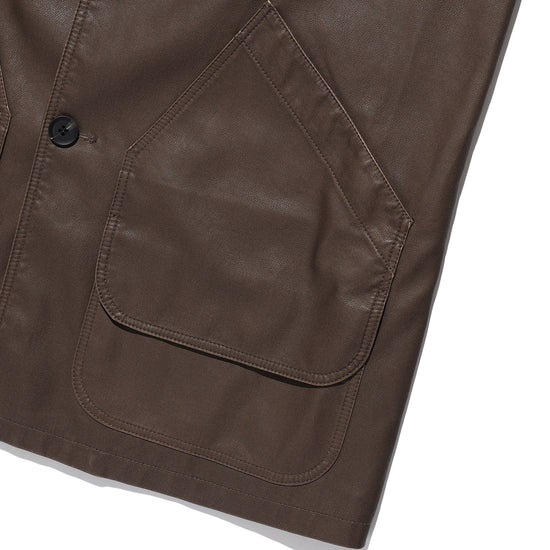 Nice Ghost Club PU Leather Work Car Coat