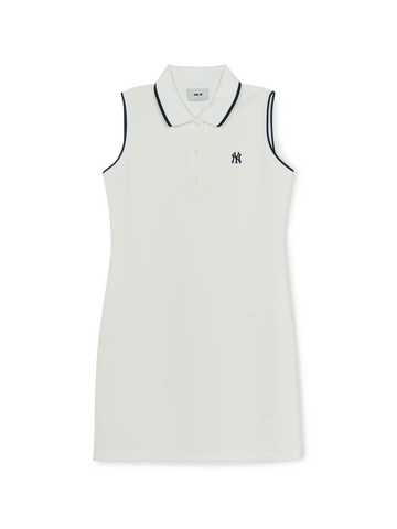 MLB Women's Varsity Slim Fit Collar Sleeveless Ops