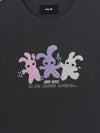 MLB Women's Small Bunny Graphic Slim Semi Crop T-shirts