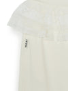 MLB Women's Basic Lace Ruffle Semi Wide Pants