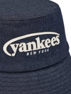 MLB Vintage Denim Curve Logo Bucket Hat