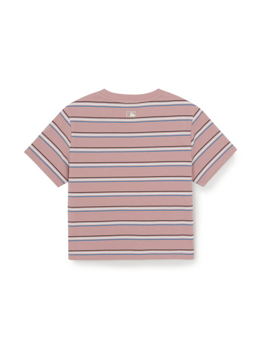 MLB Women's Sportive Stripe Crop T-Shirts