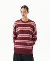 Mahagrid Hairy Stripe Knit Sweater