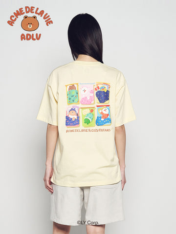 ADLV SLEEPING LINE FRIENDS SHORT SLEEVE T-SHIRT
