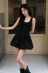General Idea Women's Jersey Top Balloon One-Piece Dress [Black]
