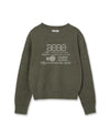 AEAE Web Logo Crop Hairy Knit