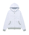 Cavish Kyurin Wearing TWIN STAR CHECK ZIP UP HOODIE [BLUE]
