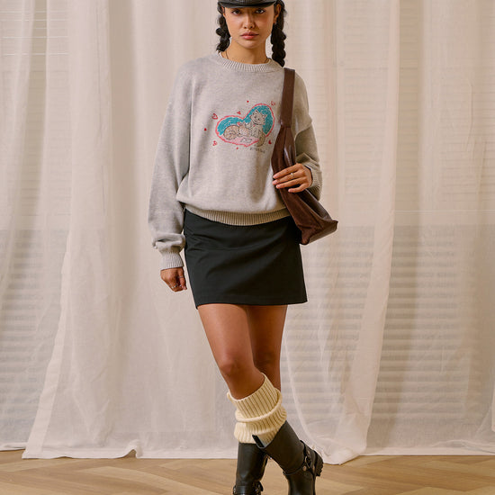 Bitter Cells Kittens Sweater - Grey