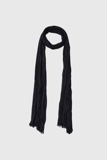 General Idea WOMAN Cotton Wrinkle Scarf [BLACK]
