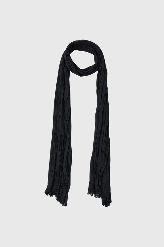 General Idea WOMAN Cotton Wrinkle Scarf [BLACK]