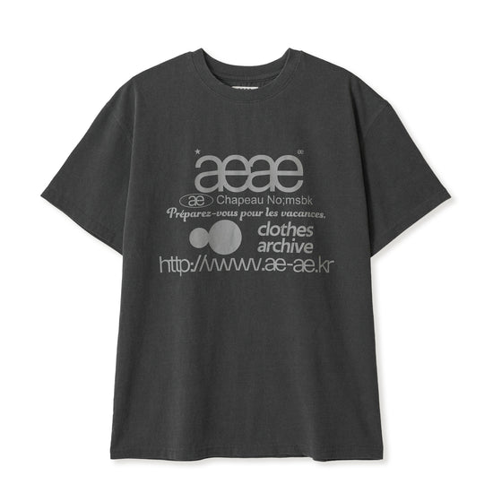 AEAE Web Logo T-Shirt in Pigment Black