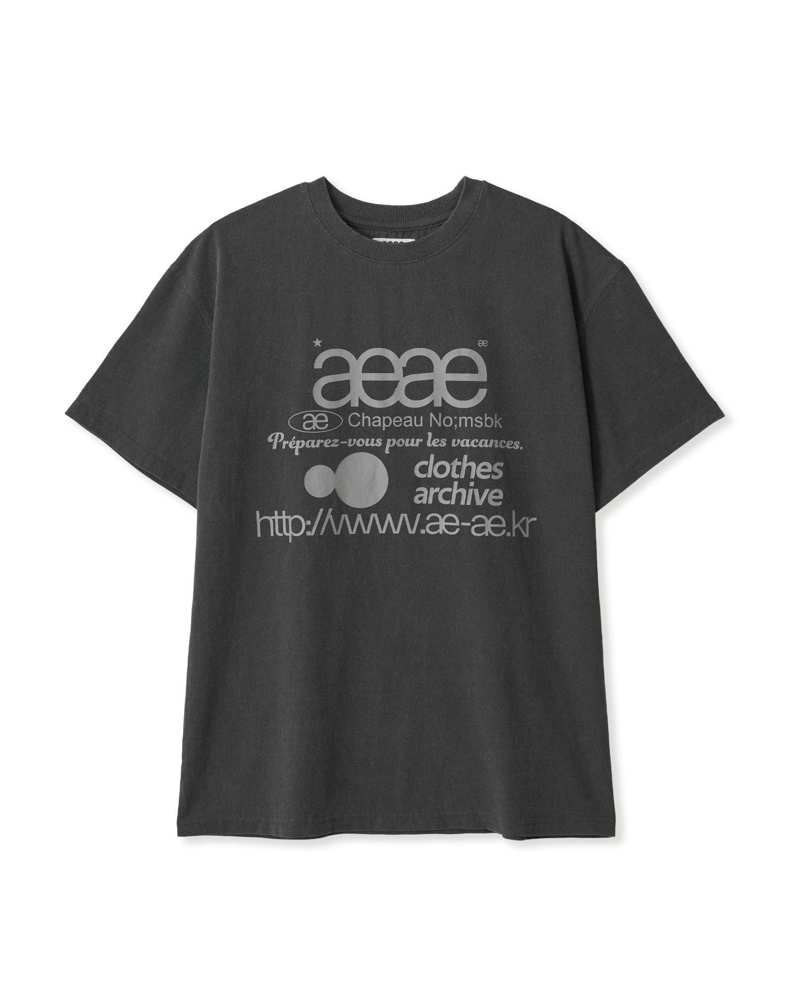 AEAE Web Logo T-Shirt in Pigment Black