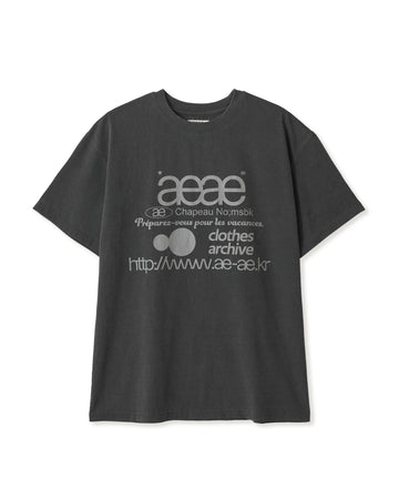AEAE Web Logo T-Shirt in Pigment Black