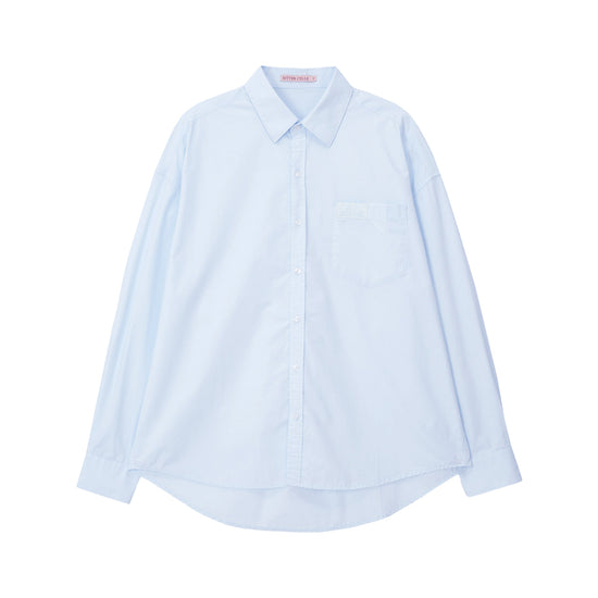 Bitter Cells Melting Paper Overfit Shirt-Sky Blue