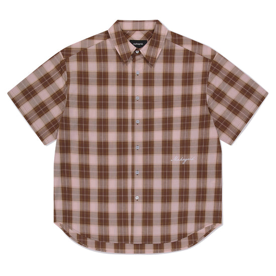 Mahagrid Ombre Check Half Shirt