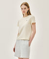 Marithé François Girbaud W SMALL REGULAR LOGO TEE
