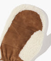 Marithé François Girbaud Classic Logo Fur Mittens Ivory