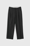 General Idea MAN One-Tuck Wide Fleece Slacks [CHARCOAL]
