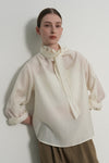 General Idea WOMAN Silky Scarf Blouse