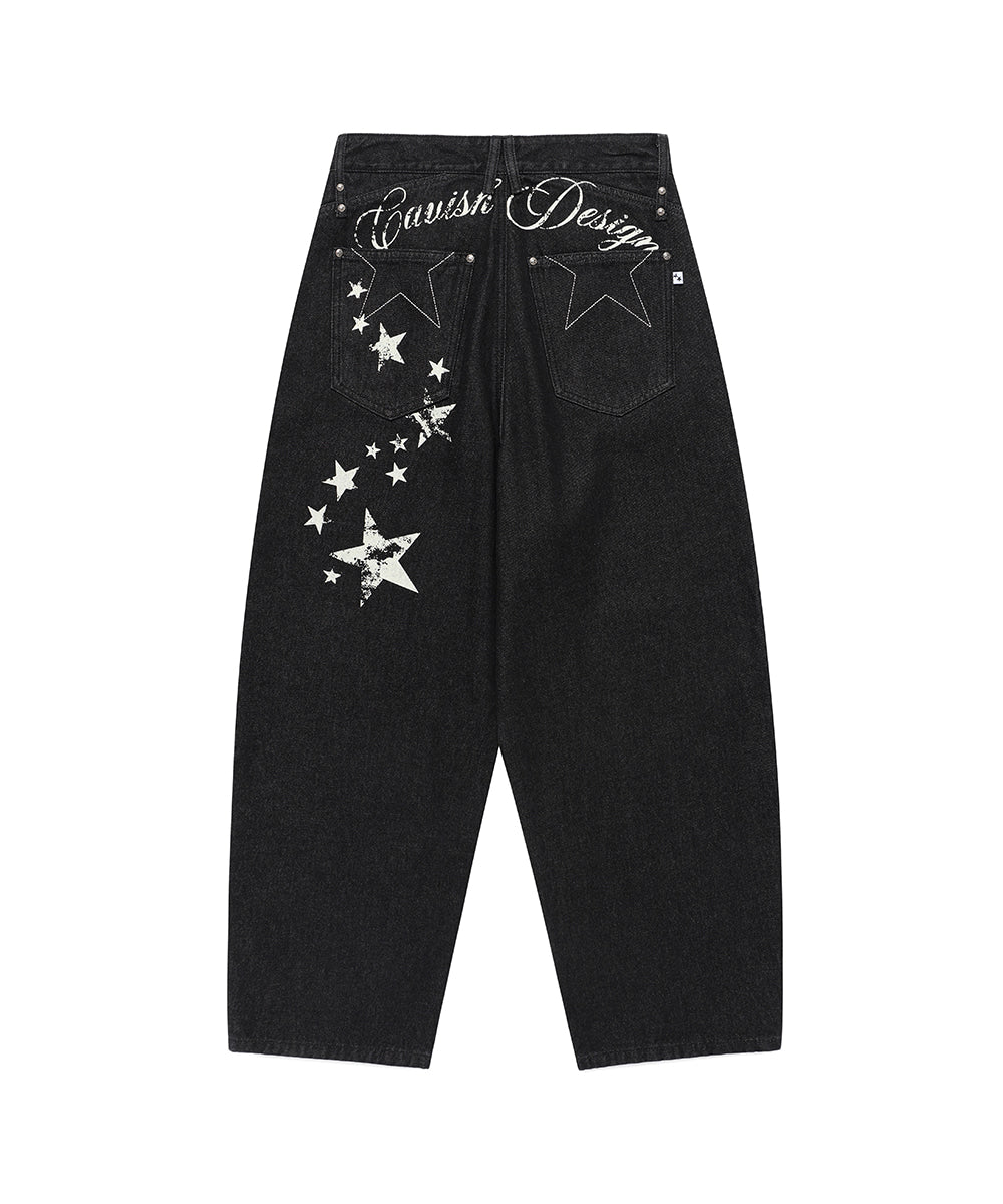 Cavish W Milky Way Denim Pants [Black] - Size M - Pre-Order Ships June 26