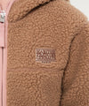 Marithé François Girbaud Kids Classic Logo Fleece Hoodie Zip-Up Ivory