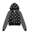 Cavish Women's Raglan Star Zip Up Hoodie