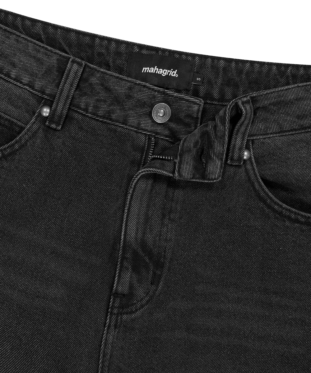 Mahagrid Western Denim Pant [Black]