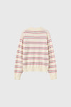 General Idea WOMAN Multi Stripe Loose Collar Knit