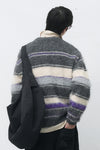 General Idea MAN Multi Stripe Hairy Pullover