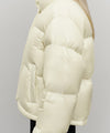 Marithé François Girbaud Women's Glossy Crop Down Jacket in Ivory