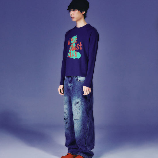 Nice Ghost Club Star Logo Slim Long Sleeve Tee