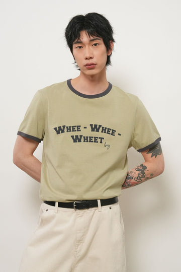 General Idea MAN WHEE Lettering Ringer Tee