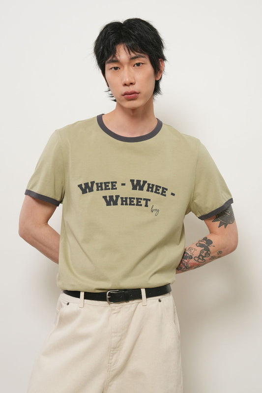 General Idea MAN WHEE Lettering Ringer Tee