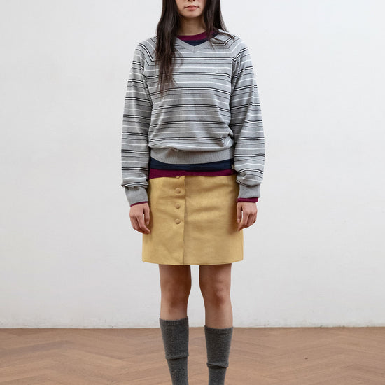 Nice Ghost Club Multi Stripe 3 Star V Neck Knit