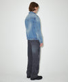Mahagrid Western Denim Jacket Blue