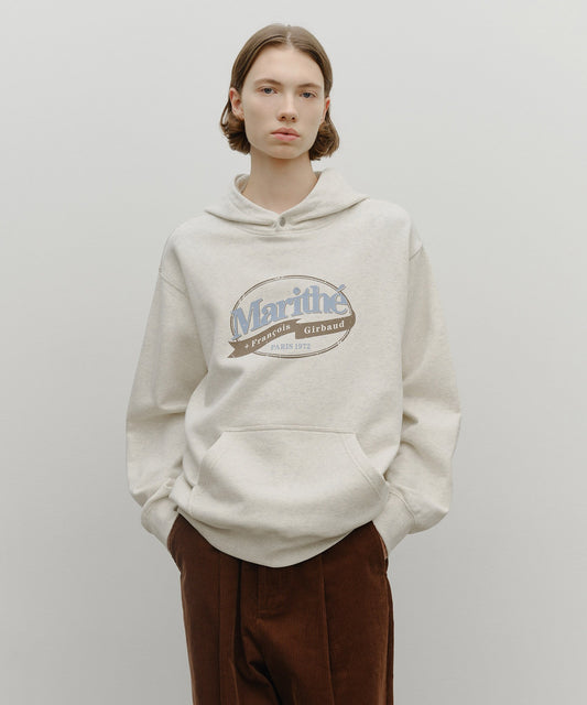 Marithé François Girbaud Vintage Stamp Graphic Hoodie (Brushed) Oatmeal