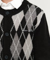 Marithé François Girbaud Kids Argyle Knit Cardigan
