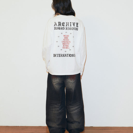 Mahagrid STAR ARCHIVE LONG SLEEVE TEE [WHITE]