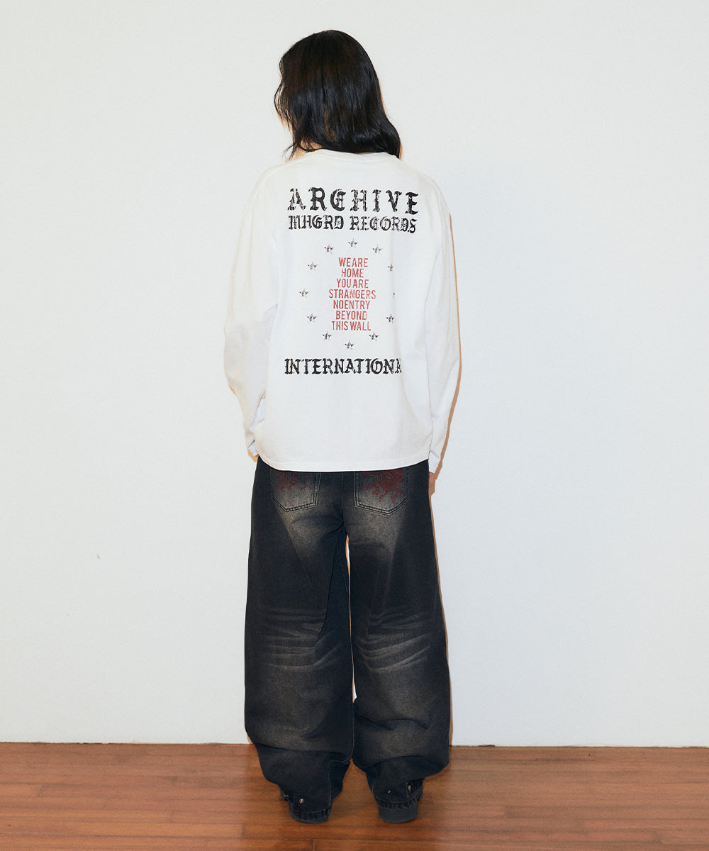 Mahagrid STAR ARCHIVE LONG SLEEVE TEE [WHITE]