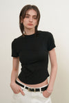 General Idea WOMAN Acetate Twisted Short Sleeve T-Shirt