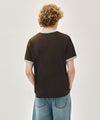 Marithé François Girbaud AEROCOOL CRACK CLASSIC LOGO RINGER TEE brown