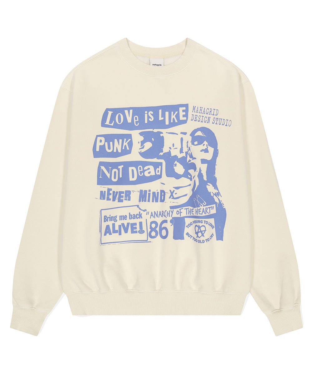 Mahagrid Love Punk Pigment Sweatshirt