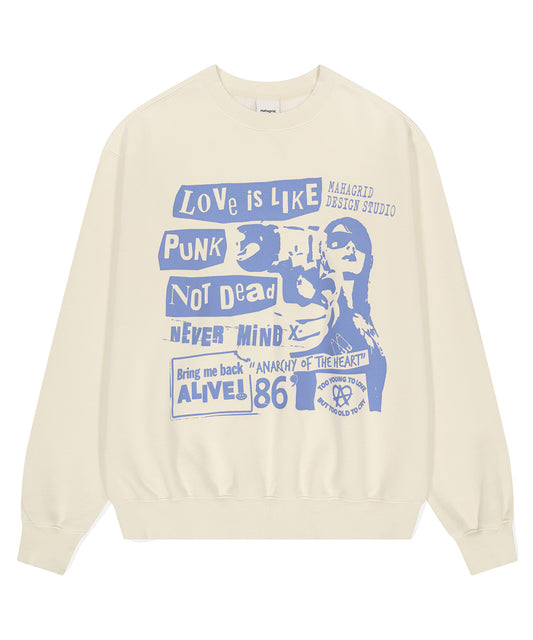 Mahagrid Love Punk Pigment Sweatshirt