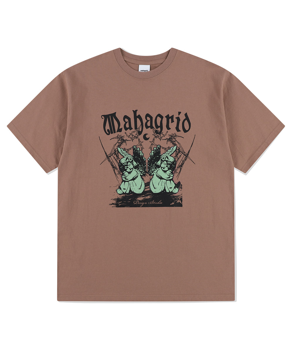 Mahagrid Sleeping Angels Tee Red Beige