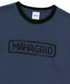 Mahagrid Banner Logo Layered Long Sleeve Tee Navy