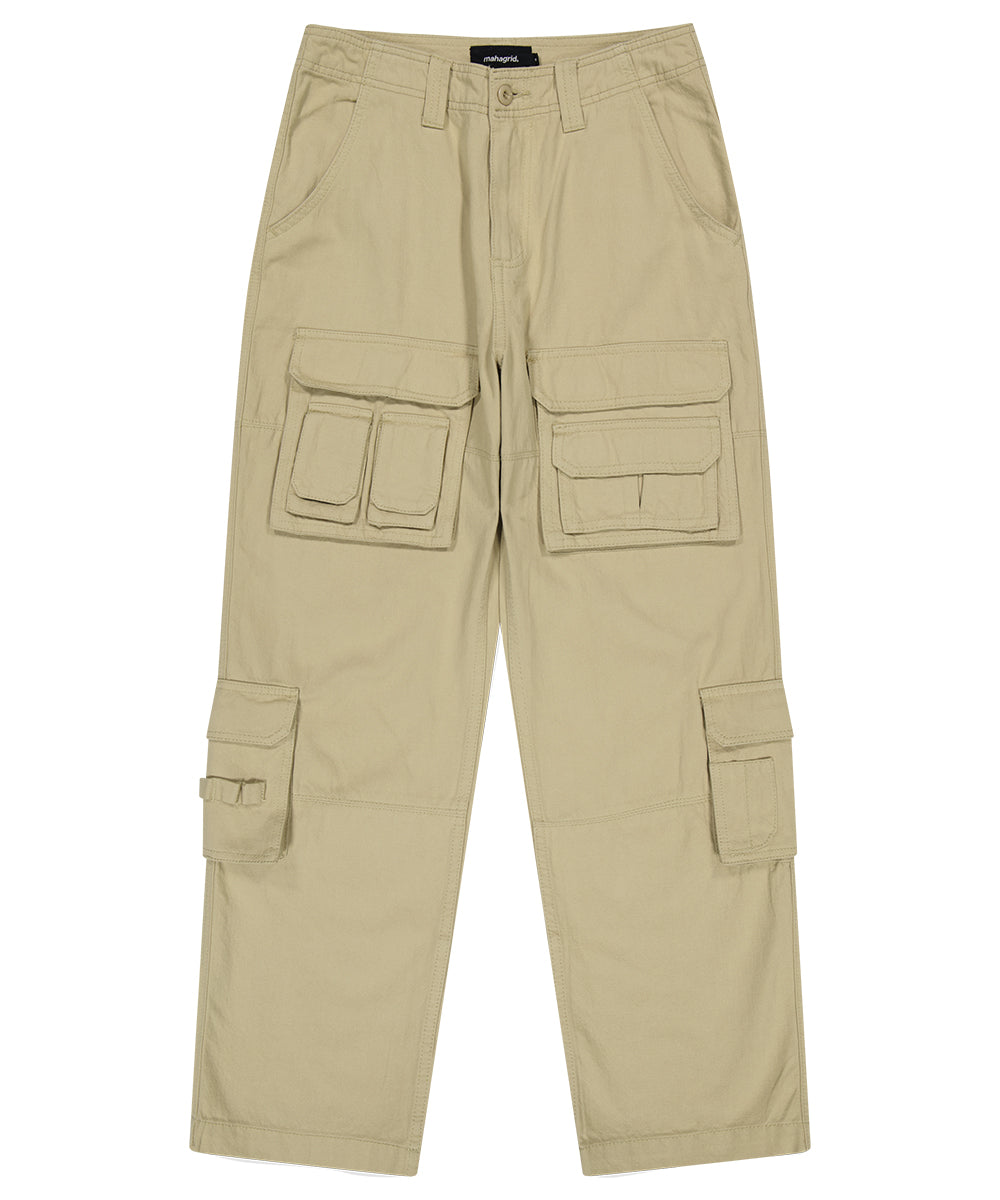 Mahagrid Utility Pants [Beige]