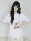 ADLV AC Bear Baby Face Bubble Short Sleeve T-Shirt