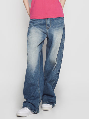 ADLV Variegation Denim Pants Blue