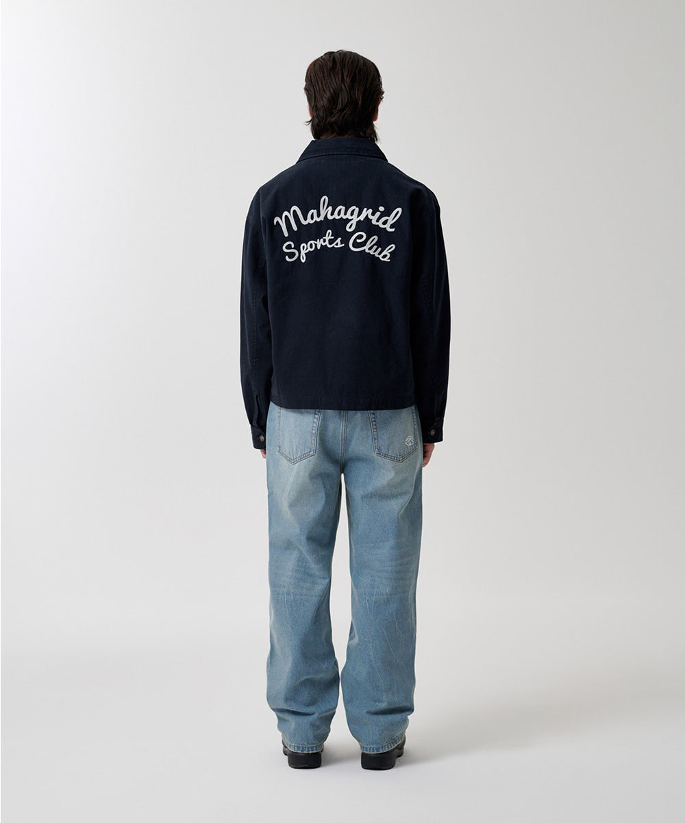 Mahagrid Washed Drizzler Blouson Jacket